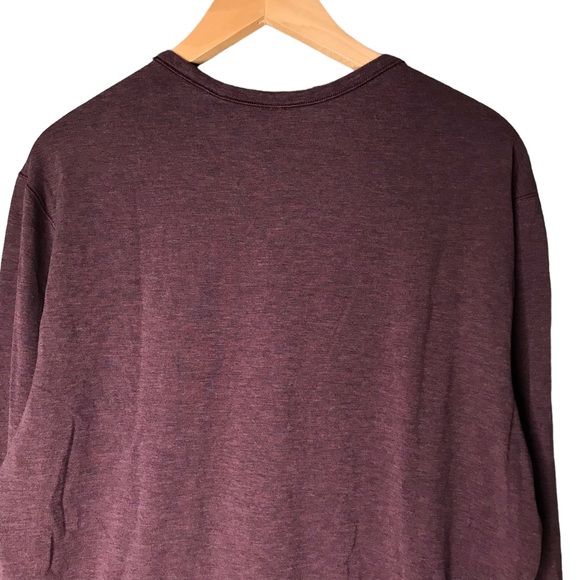 Lululemon Men’s Long Sleeve Tee Purple Red Crew T-Shirt ESTIMATED Large - Picture 6 of 9